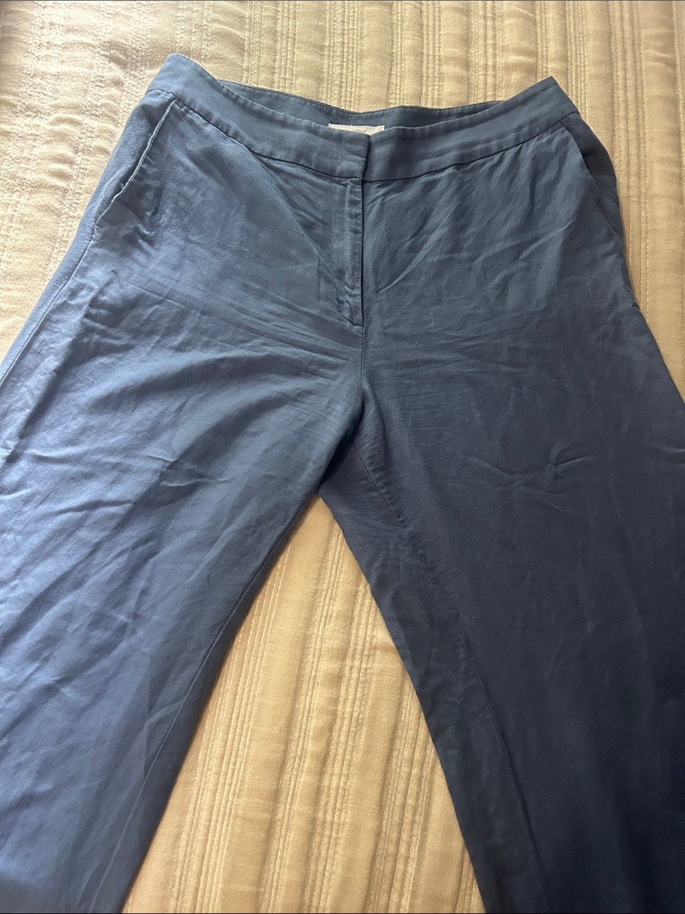 LOFT Women's Navy Wide-Leg Chinos